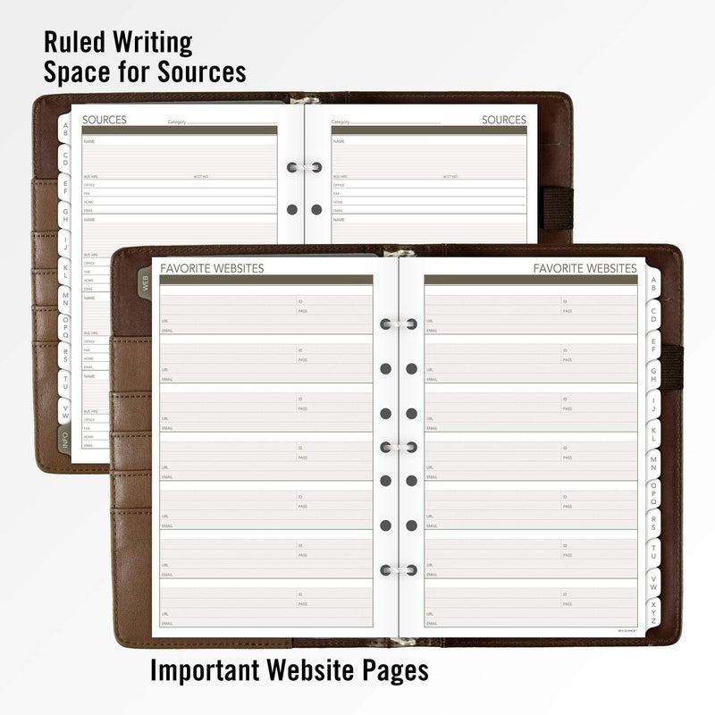 at-A-Glance Day Runner Harrison Phone and Address Book, Directory, 5-1/2" x 8-1/2", Size 4, Brown (1124-0286) - Image 5